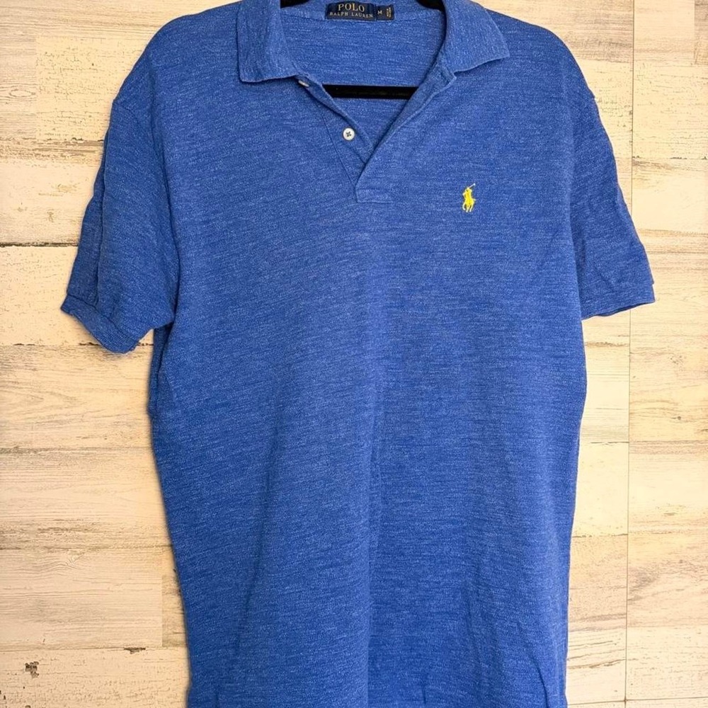 Polo Ralph Lauren blue heather polo in men's size M 100% Cotton